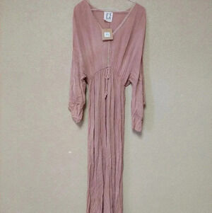 NWT PPLACLOTHING ROSE Pink MAXI Dress size medium MSRP $80